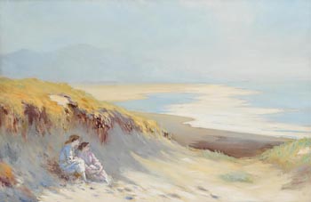 George William Russell, Two Girls on a Beach at Morgan O'Driscoll Art Auctions
