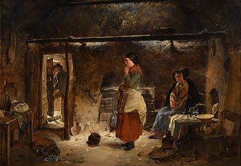 Erskine Nicol, The Visit of the Mother in Law (1860) at Morgan O'Driscoll Art Auctions