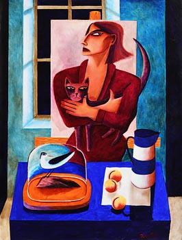 Graham Knuttel (1954-2023), Woman with Still Life at Morgan O'Driscoll Art Auctions