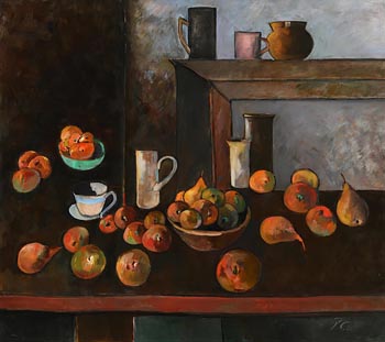 Peter Collis, Fruit in Front of Mantle at Morgan O'Driscoll Art Auctions