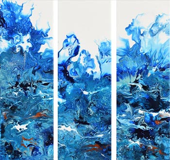 Freddie Sheahan-Murphy, Dancing Waves at the Fastnet Triptych (2022) at Morgan O'Driscoll Art Auctions