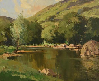 Maurice Canning Wilks, Lake Scene at Morgan O'Driscoll Art Auctions