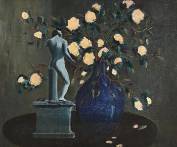 Ciaran Clear, Still Life, Vase of Roses at Morgan O'Driscoll Art Auctions