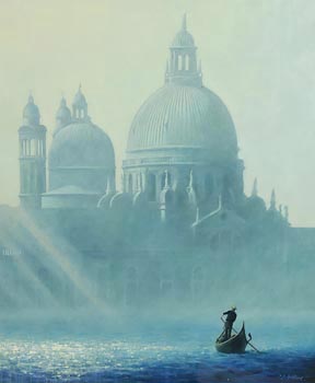 Terence Gilbert, Sunlight and Mist, The Venice Salute at Morgan O'Driscoll Art Auctions
