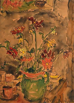 Kenneth Hall, Still Life - Jug of Flowers at Morgan O'Driscoll Art Auctions