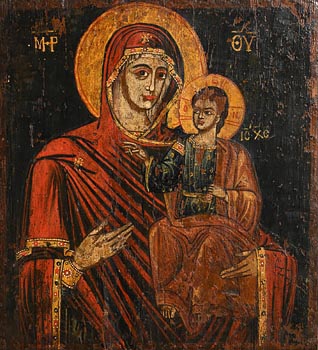 18th Century Greek Icon, Mother of God at Morgan O'Driscoll Art Auctions