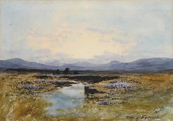 Percy French, Heather in a Bog Landscape at Morgan O'Driscoll Art Auctions