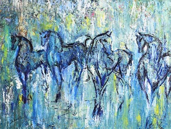 Declan O'Connor, Blue Horses at Morgan O'Driscoll Art Auctions