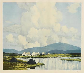 Paul Henry, Cottages by the Lake at Morgan O'Driscoll Art Auctions