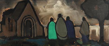 Markey Robinson, Going to Mass at Morgan O'Driscoll Art Auctions
