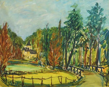 Norah Allison McGuinness, Landscape with Country Home at Morgan O'Driscoll Art Auctions