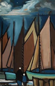 Markey Robinson, Shawlies and Boats by the Shore at Morgan O'Driscoll Art Auctions
