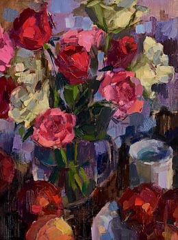 Nia MacKeown, Rainy Day Roses at Morgan O'Driscoll Art Auctions