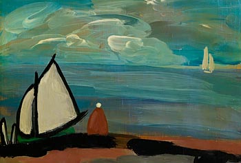 Markey Robinson, Shawlie by the Shore at Morgan O'Driscoll Art Auctions
