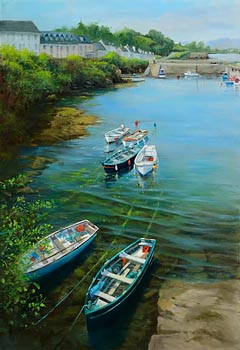 Annemarie Bourke, Roundstone Harbour at Morgan O'Driscoll Art Auctions