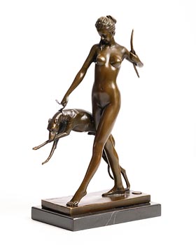 20th Century Continental School, Figure and Hound at Morgan O'Driscoll Art Auctions