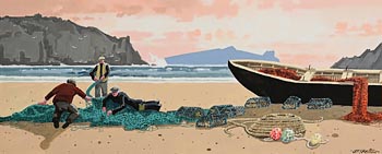 John Francis Skelton, Beach Heads, Coumeenole, Dingle, Kerry at Morgan O'Driscoll Art Auctions