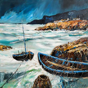 J.P. Rooney, Roaring Water Curraghs, Co. Cork at Morgan O'Driscoll Art Auctions