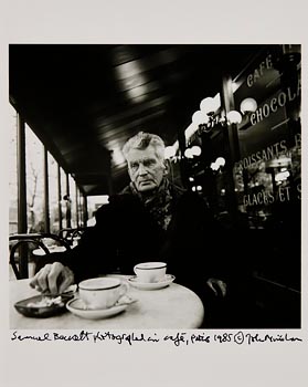 John Minihan, Samuel Beckett in Cafe, Paris, 1985 at Morgan O'Driscoll Art Auctions