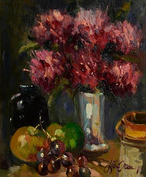 Liam Treacy, Still Life - Flowers and Fruit at Morgan O'Driscoll Art Auctions