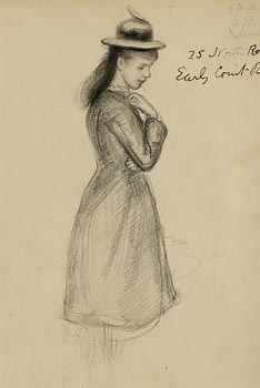 John Butler Yeats, Portrait of a Girl at Morgan O'Driscoll Art Auctions