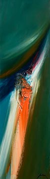 John Hurley, Orange and Blue Vertical Abstract at Morgan O'Driscoll Art Auctions