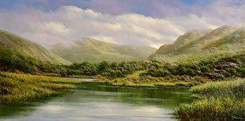 Gerard Marjoram, Mweelrea Mountains at Delphi, Co. Mayo at Morgan O'Driscoll Art Auctions