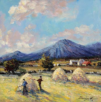William Cunningham, Haymaking Mournes at Morgan O'Driscoll Art Auctions