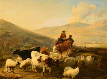 Thomas Sydney Cooper, Herding the Cattle at Morgan O'Driscoll Art Auctions