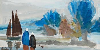 Markey Robinson, Shawlies on the Shore at Morgan O'Driscoll Art Auctions