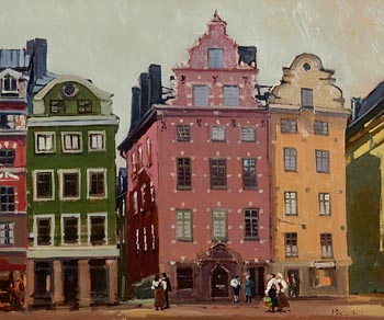 Cecil Maguire, Old Town, Stockholm at Morgan O'Driscoll Art Auctions