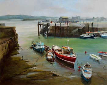 Annemarie Bourke, Low Tide, Cobh at Morgan O'Driscoll Art Auctions