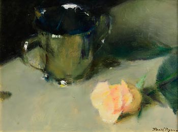 Thomas Ryan, Silver Cup and Pink Rose at Morgan O'Driscoll Art Auctions