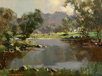 George K. Gillespie, River Lagan, Near Drumbeg at Morgan O'Driscoll Art Auctions