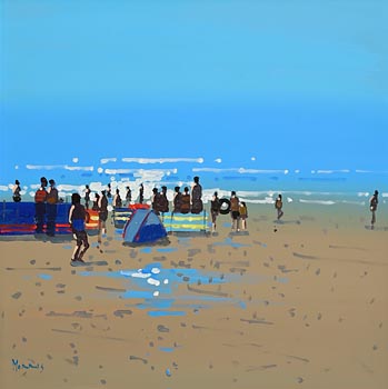 John Morris, Blue Tent and Windbreakers at Morgan O'Driscoll Art Auctions
