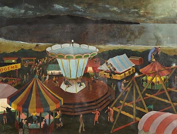 Attributed to Cecil Ffrench, Funfair, Bray at Morgan O'Driscoll Art Auctions