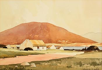 Maurice Canning Wilks, Cottages by the Coast, Donegal at Morgan O'Driscoll Art Auctions