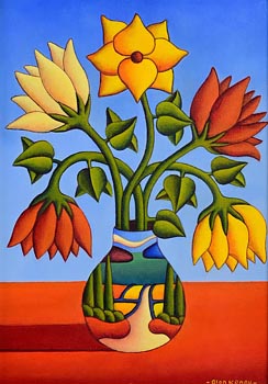 Alan Kenny, Soft Vase with Flowers (2017) at Morgan O'Driscoll Art Auctions