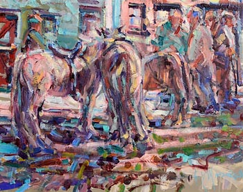 Arthur K. Maderson, In a Glancing Light, Tallow Horse Fair at Morgan O'Driscoll Art Auctions