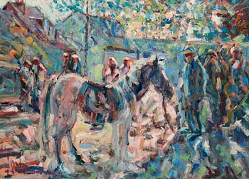 Arthur K. Maderson, The Crossroads, Tallow Horse Fair at Morgan O'Driscoll Art Auctions