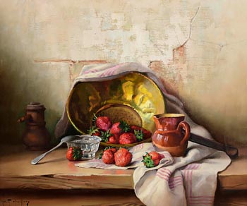 Robert Chailloux, Still Life - Strawberries at Morgan O'Driscoll Art Auctions