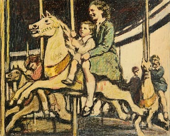 William Conor, The Fairground at Morgan O'Driscoll Art Auctions