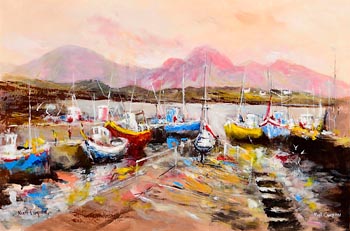 Niall Campion, Cleggan Harbour, Connemara (2022) at Morgan O'Driscoll Art Auctions