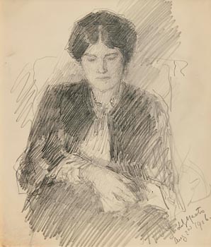 John Butler Yeats, Lily Yeats (1906) at Morgan O'Driscoll Art Auctions