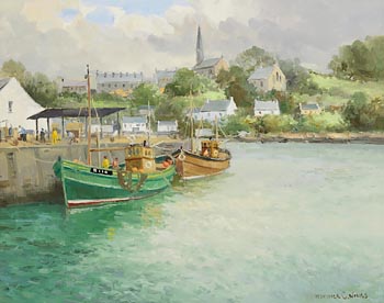 Maurice Canning Wilks, Trawlers, Ardglass, Co. Down at Morgan O'Driscoll Art Auctions