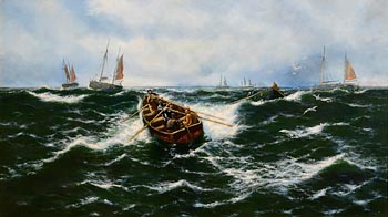 Thomas Rose Miles, Battling a Heavy Swell at Morgan O'Driscoll Art Auctions