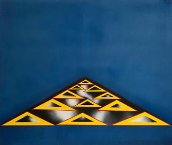 Michael Farrell, Triangle Series - Red, Yellow, Blue (1969) at Morgan O'Driscoll Art Auctions