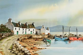 Val Byrne, Caraun Harbour, Co. Mayo at Morgan O'Driscoll Art Auctions