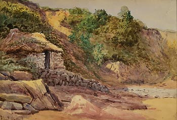 Henry Albert Hartland, Thatched Cottage by the Sea at Morgan O'Driscoll Art Auctions