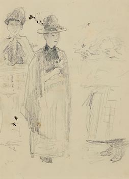 John Butler Yeats, Flower Sellers, Grafton Street at Morgan O'Driscoll Art Auctions